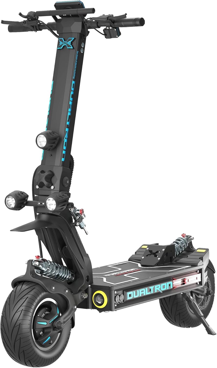 Minimotors - Dualtron X Limited LTD Elektroroller für Erwachsene - 84 V, 60 Ah, 500-W-Motoren, Reichweite bis zu 170 km, 20 km/h, schnell, leistungsstark und komfortabel, Schwarz